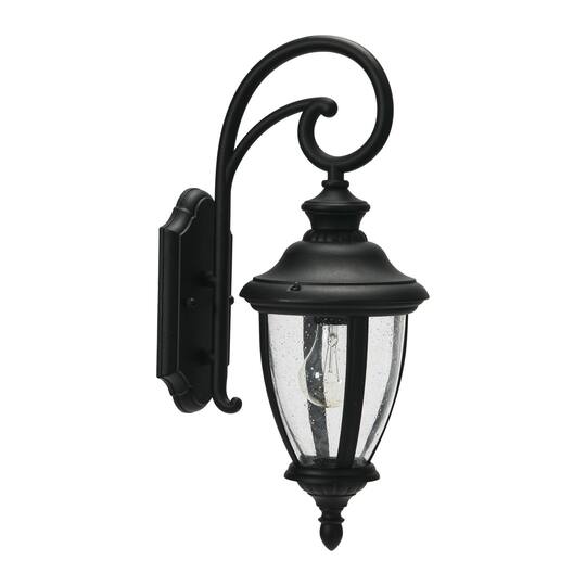Hello Honey® Robert Stevenson Lighting Prestwick Matte Black Metal & Glass Outdoor Light